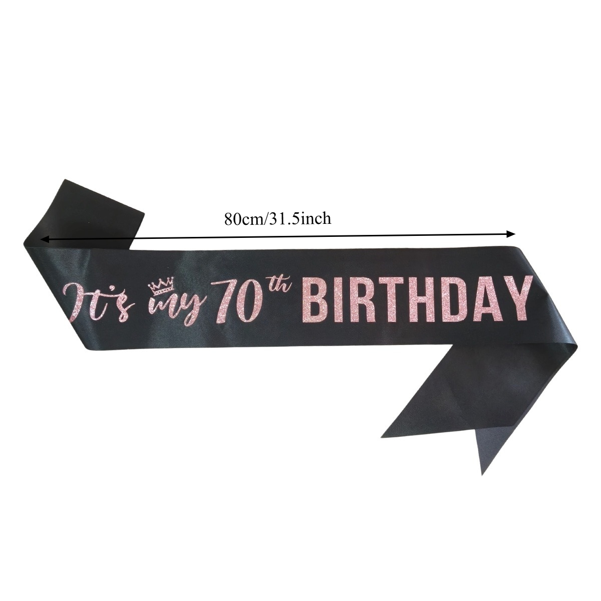 Premium Black It's My 70th Bir - Birthday Sash Glitter ulasan dan harga