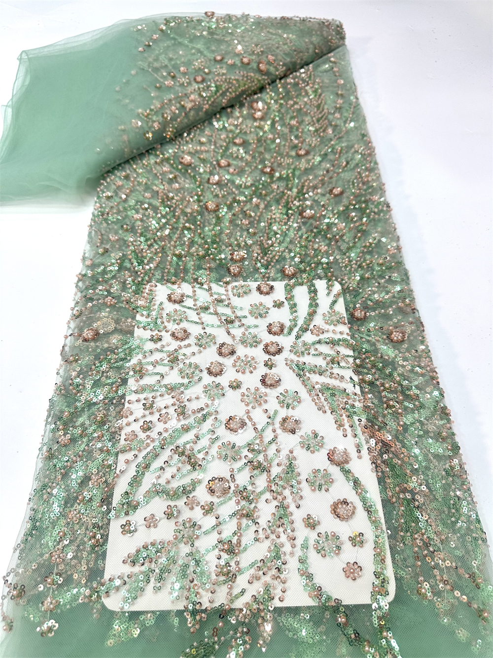 African Luxury French Beaded L - Glitter Tablecloth ulasan dan harga