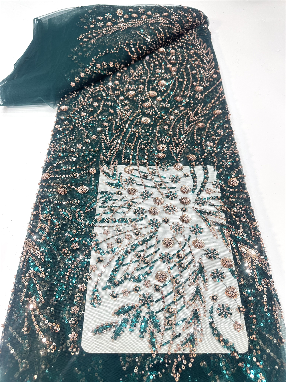 African Luxury French Beaded L - Glitter Tablecloth ulasan dan harga