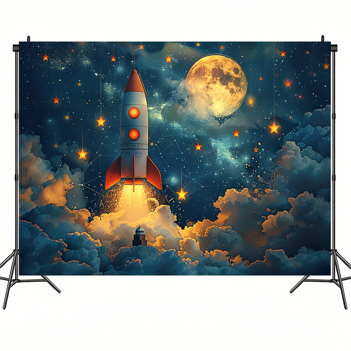 1pc Dreamy Night Sky Rocket Wa - Event Launch Party ulasan dan harga