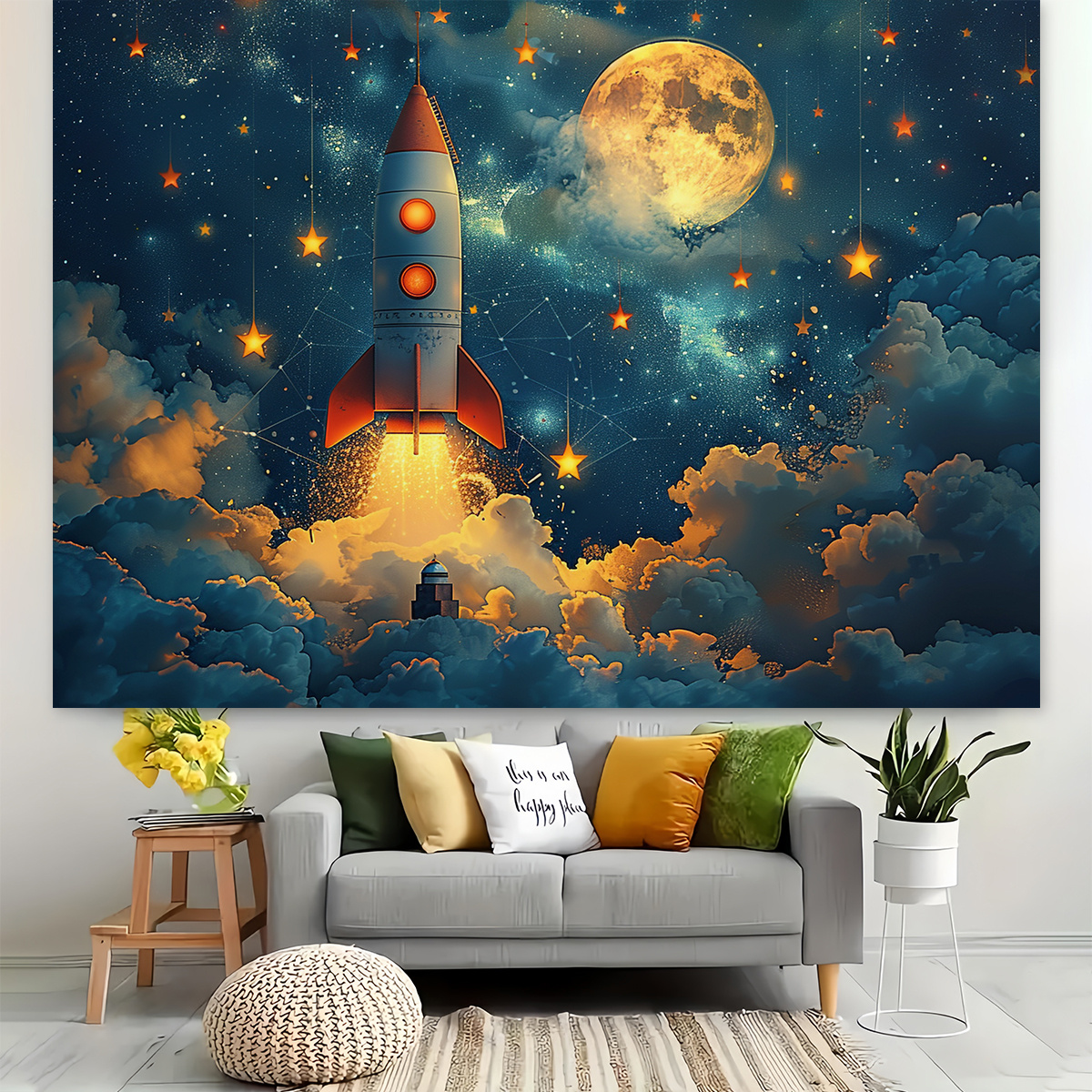 1pc Dreamy Night Sky Rocket Wa - Event Launch Party ulasan dan harga