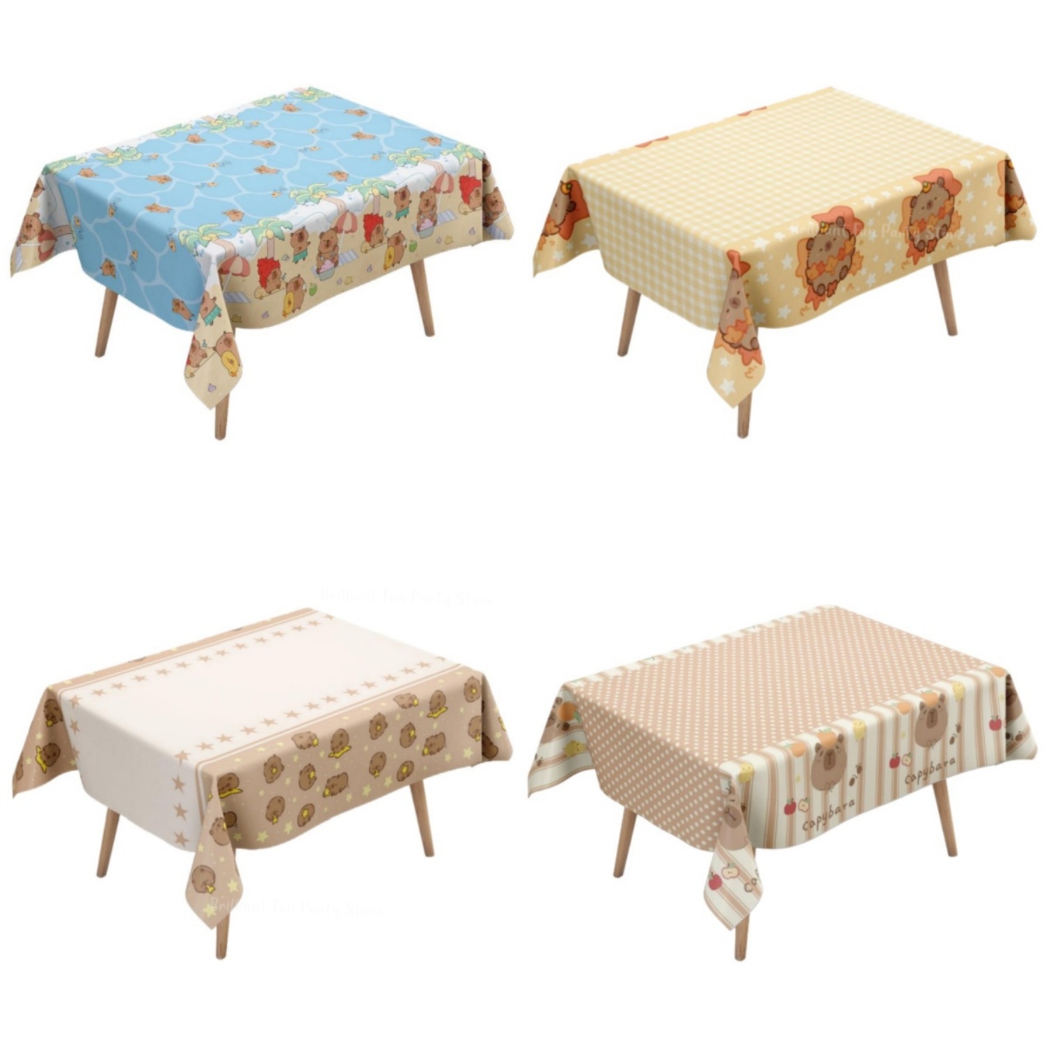Cute Capybara Tablecloth for K - Table Cloth Disposable ulasan dan harga