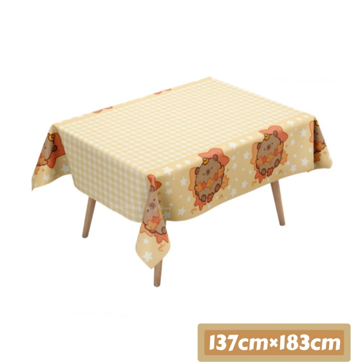 Cute Capybara Tablecloth for K - Table Cloth Disposable ulasan dan harga